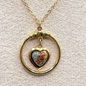 Gold Heart Pendant Necklace
